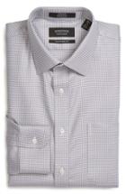 Men's Nordstrom Men's Shop Traditional Fit Non-iron Micro Houndstooth Dress Shirt .5 33 - Grey