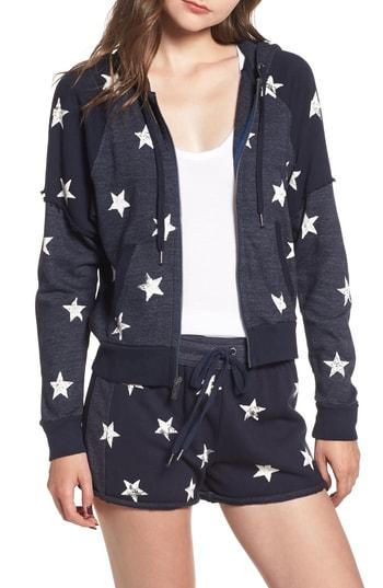 Women's Splendid Star Zip-up Hoodie - Blue