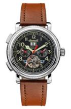 Men's Ingersoll Bloch Open Heart Automatic Multifunction Leather Strap Watch, 45mm