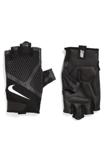 Men's Nike 'renegade' Fingerless Padded Training Gloves - Black