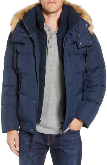 Men's Marc New York Clermont Insulated Bomber Jacket - Blue