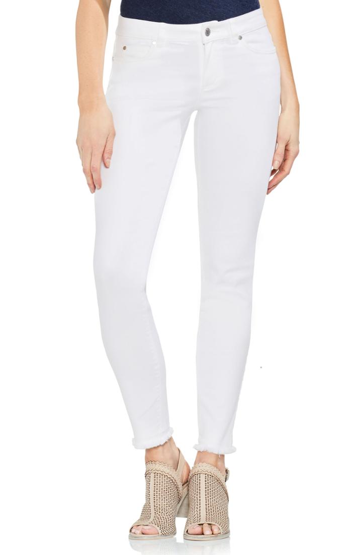 Women's Vince Camuto Fray Hem Skinny Jeans