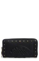 Women's Balmain Renaissance Leather Continental Wallet - Black