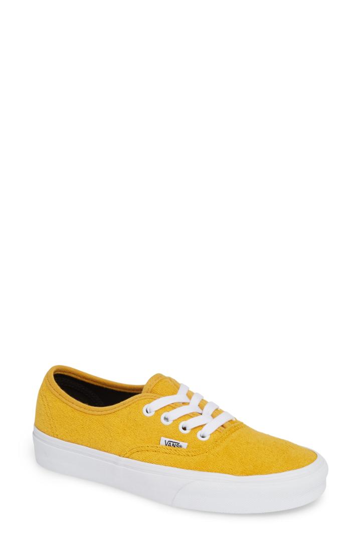 Women's Vans Ua Authentic Terry Sneaker .5 M - Yellow