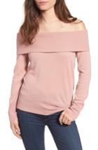 Women's Cupcakes And Cashmere Roderick Off The Shoulder Cashmere Sweater - Pink
