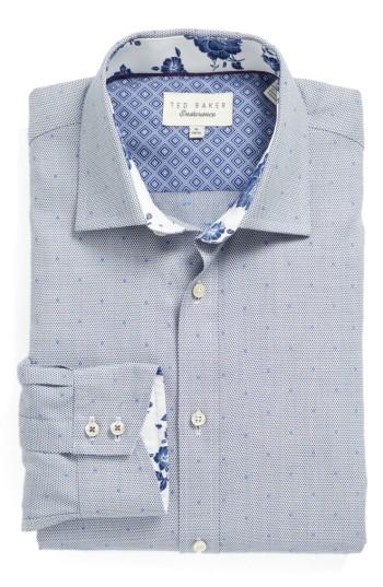 Men's Ted Baker London Trim Fit Dot Dress Shirt