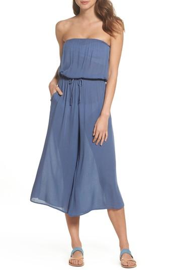 Women's Elan Strapless Cover-up Jumpsuit - Blue
