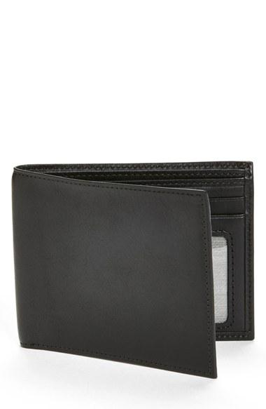 Men's Bosca 'executive Id' Nappa Leather Wallet - Black