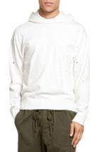 Men's Vince Distressed Pullover Hoodie, Size - White