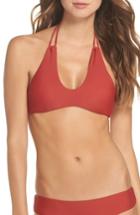 Women's Bca Strappy Bikini Top, Size D - Burgundy