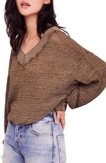 Women's Free People South Side Thermal Top - Green