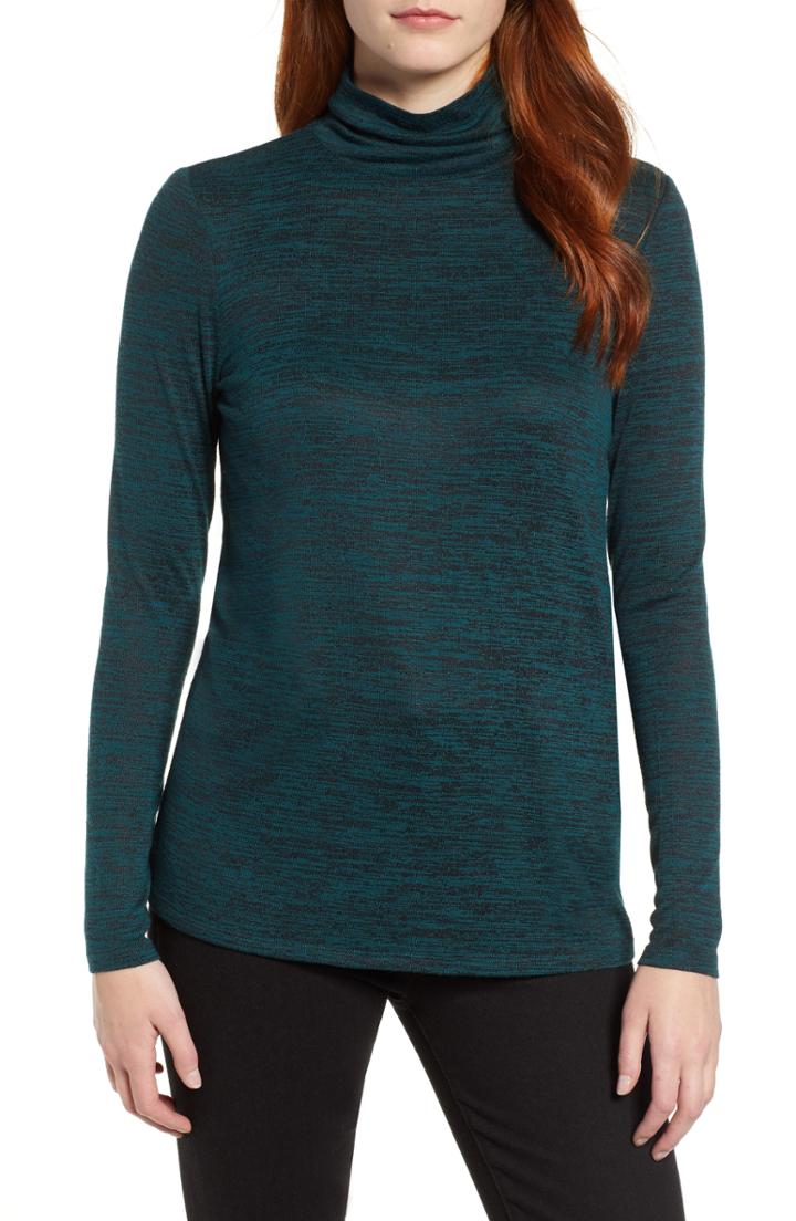 Women's Nic+zoe Every Occasion Funnel Neck Top - Green