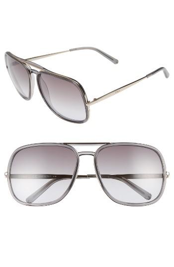 Women's Chloe 60mm Gradient Lens Navigator Sunglasses - Dark Grey
