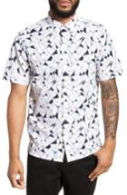 Men's Theory Murrary Trim Fit Geometric Short Sleeve Sport Shirt - Blue