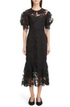 Women's Simone Rocha Corded Lace Dress Us / 8 Uk - Black