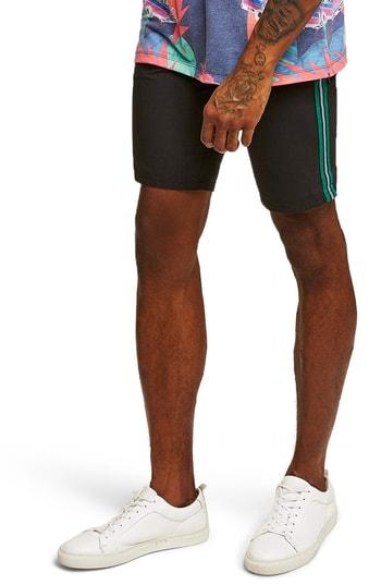 Men's Topman Tape Chino Shorts - Black