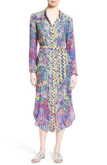 Women's Saloni Molly Print Silk Shirtdress
