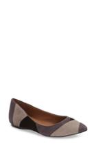 Women's French Sole 'star' Pointy Toe Flat M - Grey