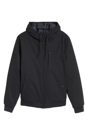 Men's Rvca Hooded Bomber Jacket - Black