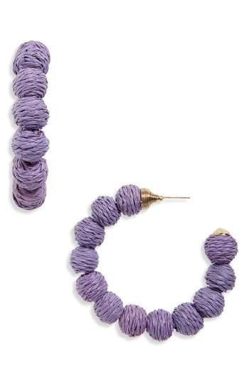 Women's Bp. Woven Bead Hoop Earrings