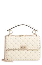 Valentino Garavani Medium Rockstud Matelasse Quilted Leather Crossbody Bag - Ivory