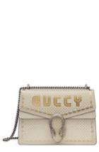 Gucci Dionysus Moon & Stars Leather Shoulder Bag - White