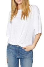 Women's Sanctuary Lia Twist Front Tee, Size - White