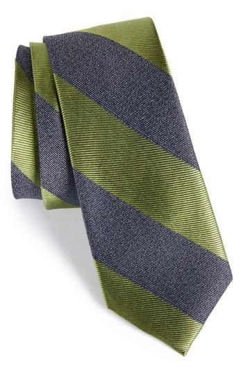 Men's Calibrate Marble Stripe Silk Tie, Size - Green