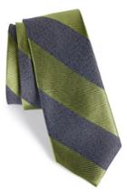Men's Calibrate Marble Stripe Silk Tie, Size - Green