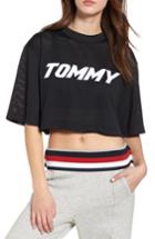 Women's Tommy Jeans X Gigi Hadid Racing Mesh Crop Top - Black