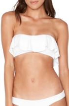 Women's L Space Lynn Ruffle Bikini Top - White