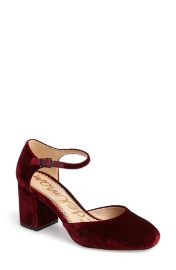 Women's Sam Edelman Clover Pump .5 M - Red
