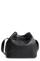 Topshop Stella Faux Leather Bucket Bag - Black