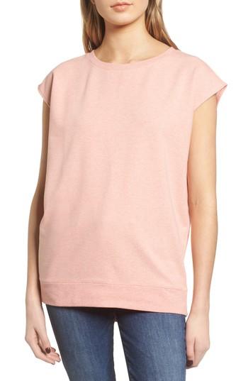 Women's Trouve Cap Sleeve Sweatshirt, Size - Pink