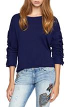 Petite Women's Sanctuary Leona Ruffle Sleeve Sweater P - Blue