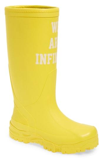 Women's Undercover We Are Infinite Rubber Rain Boot - Yellow