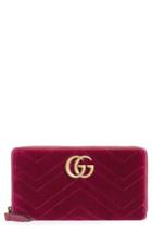 Women's Gucci Gg Marmont 2.0 Matelasse Velvet Wallet On A Chain -