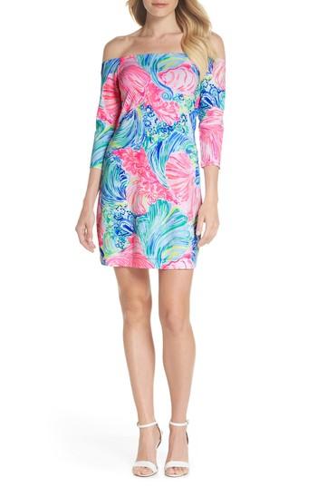 Women's Lilly Pulitzer Laurana Off The Shoulder Dress, Size - Pink