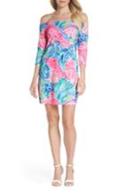 Women's Lilly Pulitzer Laurana Off The Shoulder Dress, Size - Pink
