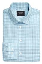 Men's Nordstrom Men's Shop Traditional Fit Check Dress Shirt .5 32/33 - Blue/green