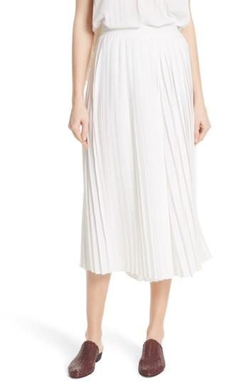 Women's Vince Accordion Pleat Culotte Pants - White