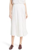 Women's Vince Accordion Pleat Culotte Pants - White