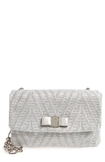 Salvatore Ferragamo Medium Ginny Textured Shoulder Bag -