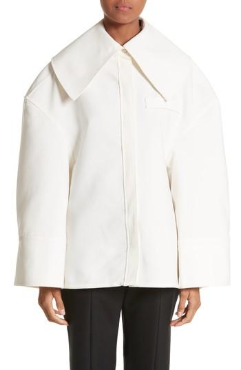 Women's Jacquemus Oversize Lapel Blouse Us / 36 Fr - Ivory