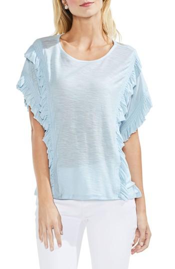 Women's Vince Camuto Ruffle Front Top, Size - Blue
