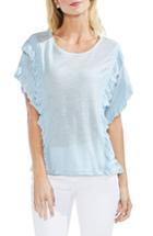 Women's Vince Camuto Ruffle Front Top, Size - Blue