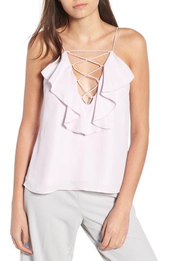 Women's Wayf Lace-up Ruffle Cami - Purple