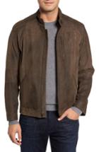 Men's Remy Leather Suede Moto Jacket R - Brown