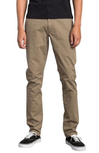 Men's Rvca Daggers Slim Chinos - Brown