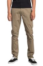 Men's Rvca Daggers Slim Chinos - Brown